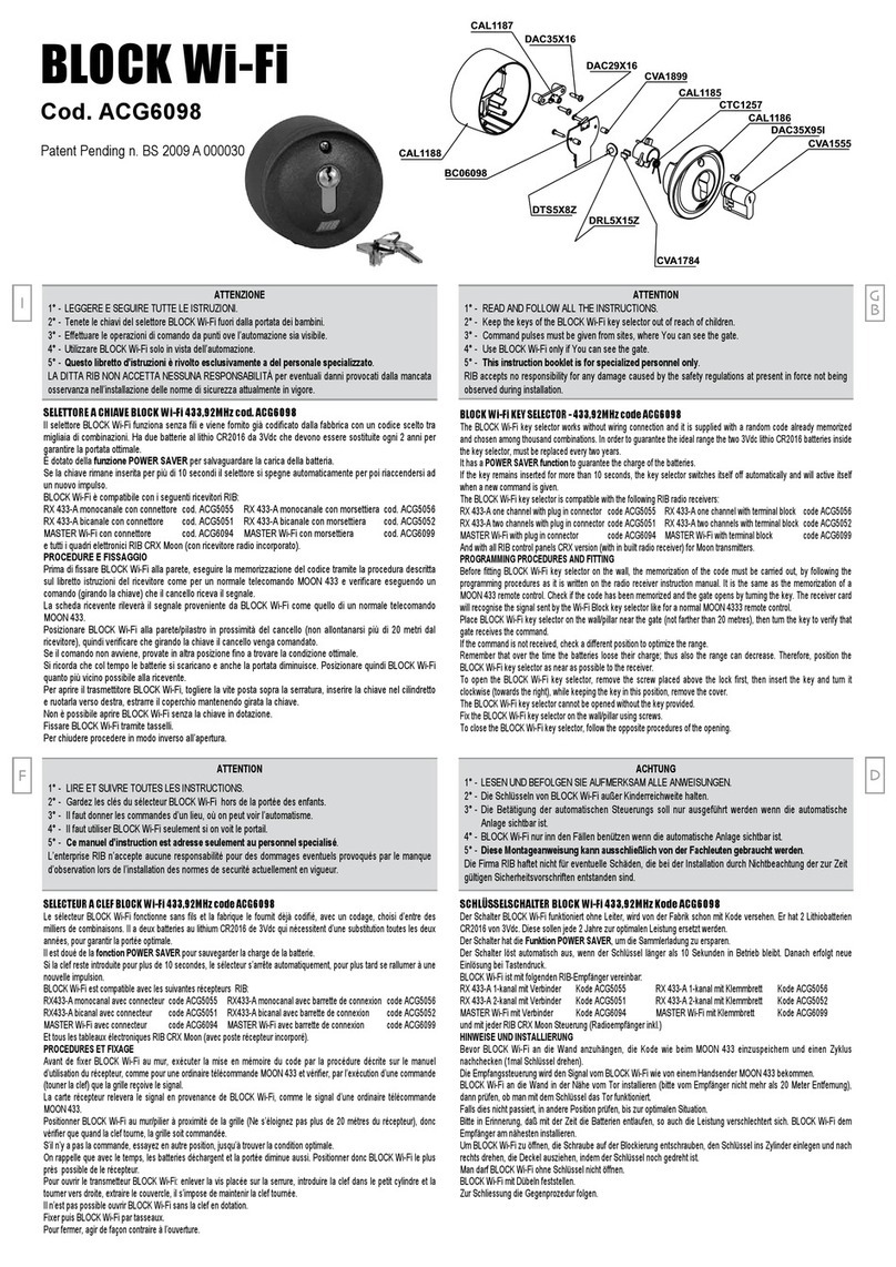 RIB BLOCK Wi-Fi User manual