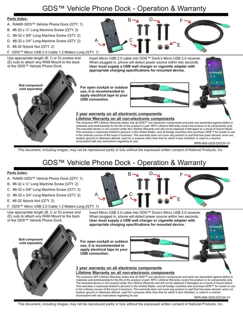 Ram Mounts GDS RAM-B-138U Installation guide
