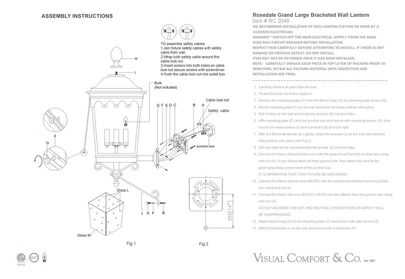 Visual Comfort & Co. RC 2049 Assembly instructions