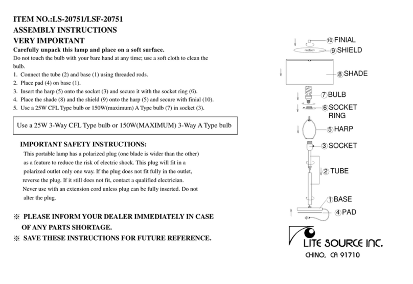 Lite Source LS-20751 Assembly instructions