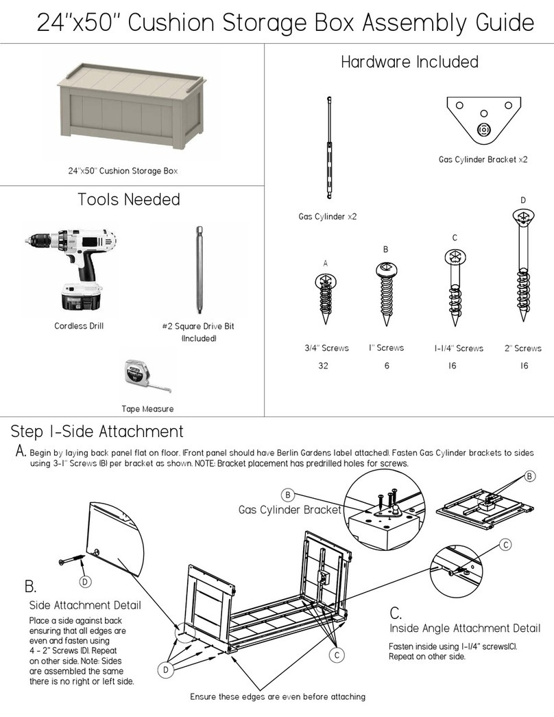 Berlin Gardens 24x50 Cushion Storage Box Assembly guide