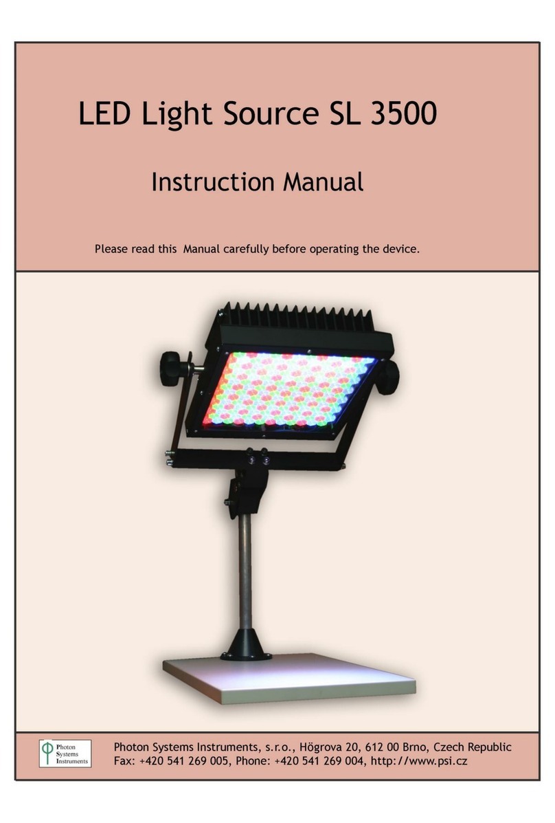 Photon Systems Instruments LED Light Source SL 3500 instruction manual