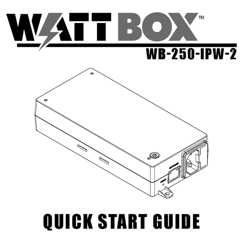SnapAV WattBox WB-250-IPW-2 quick start guide