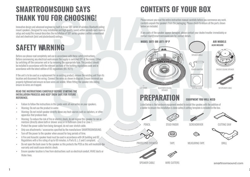 SMARTROOMSOUND SBT Series installation manual