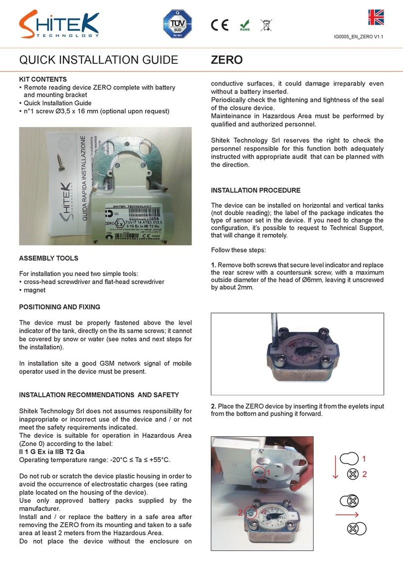 SHITEK ZERO Quick installation guide