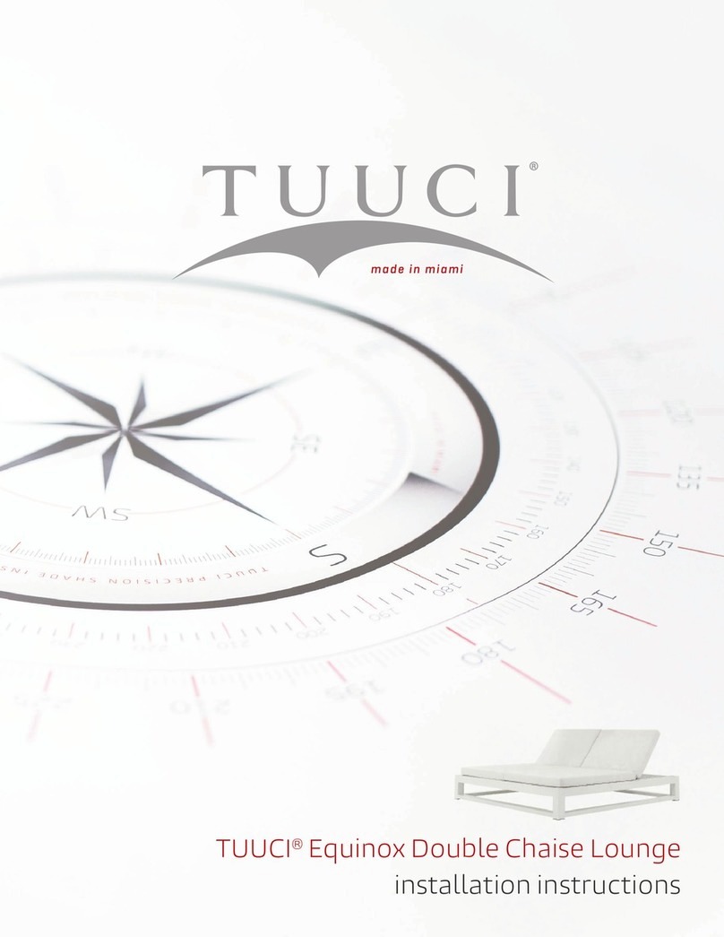 Tuuci Equinox Double Chaise Lounge installation instructions Tuuci Equinox Double Chaise Lounge installation instructions
