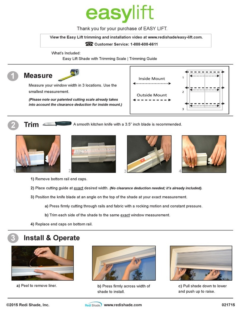 Redi Shade easylift quick guide Redi Shade easylift quick guide