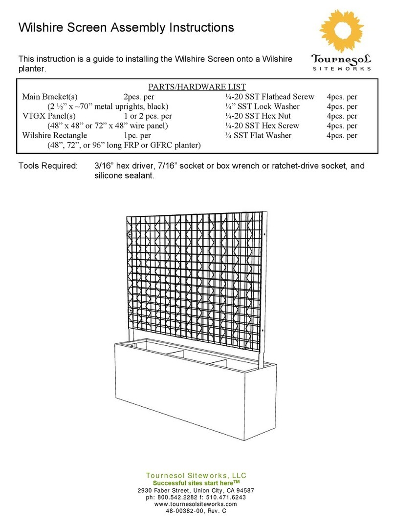 Tournesol Siteworks Wilshire Screen Assembly instructions