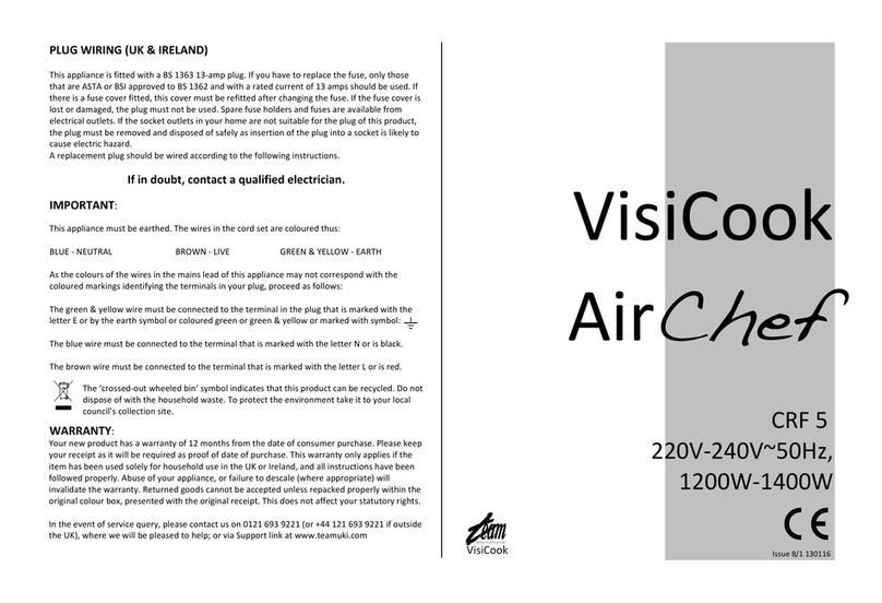 VisiCook AirChef CRF 5 manual