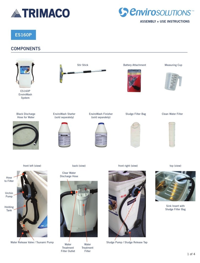Trimaco Envirosolutions EnviroWash ES160P Assembly and use instructions Trimaco Envirosolutions EnviroWash ES160P Assembly and use instructions