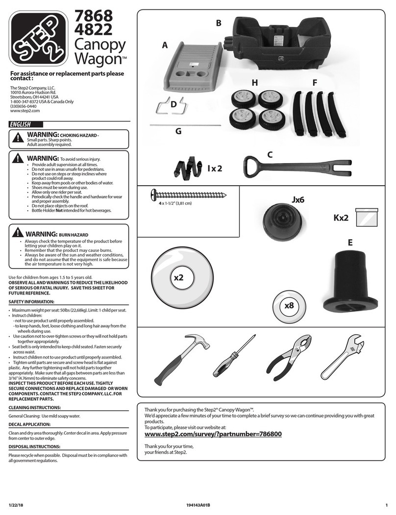 Step 2 Canopy Wagon 7868 User manual
