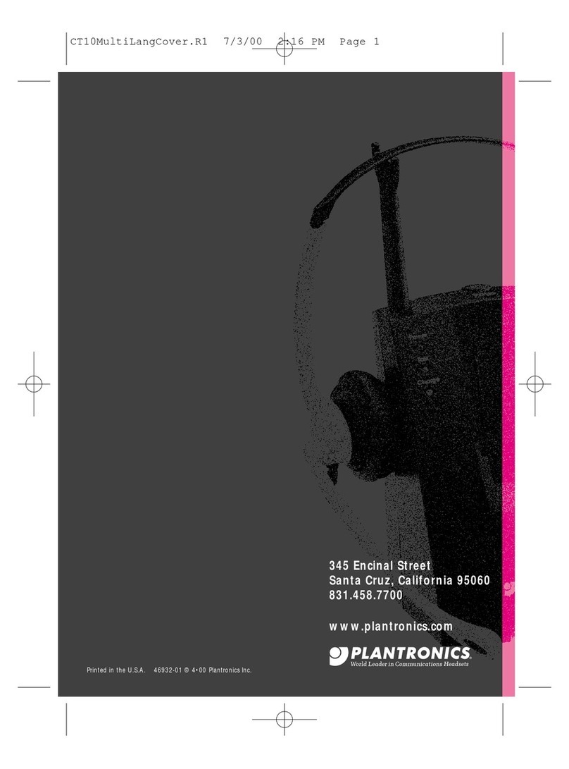 Plantronics CT10 User manual