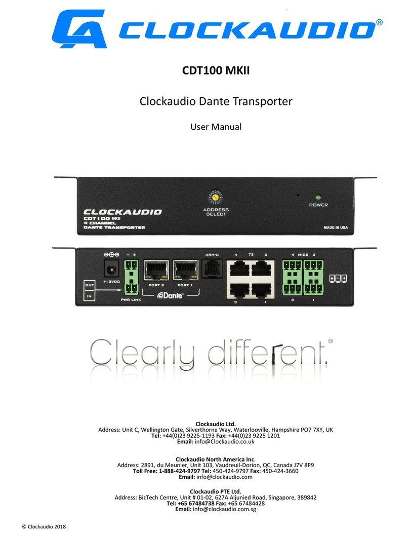 Clockaudio CDT100 user manual