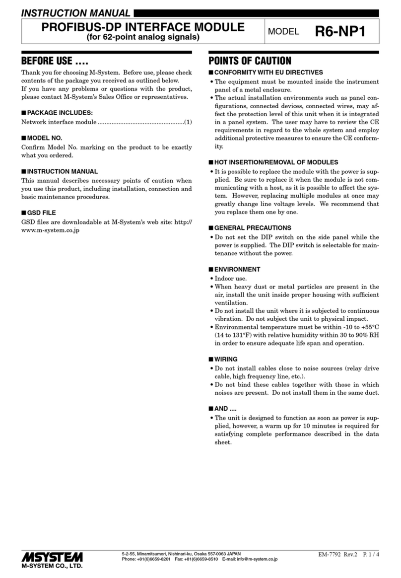 M-system R6-NP1 instruction manual