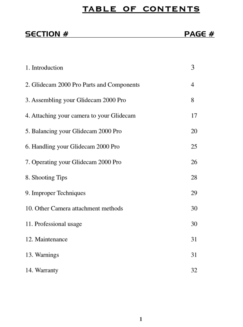 Glidecam 2000 Pro User manual