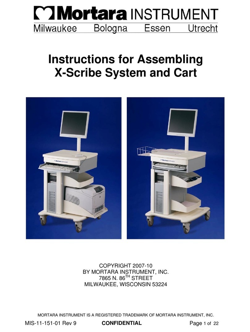 Mortara Instrument X-Scribe Instructions for assembling Mortara Instrument X-Scribe Instructions for assembling