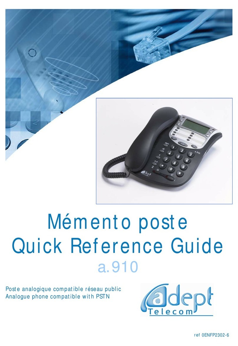 ADEPT Telecom a.910 Quick reference guide