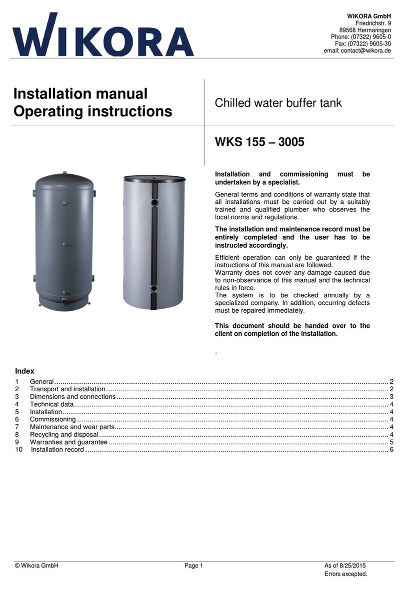 WIKORA WKS 155 Installation manual operating instructions WIKORA WKS 155 Installation manual operating instructions