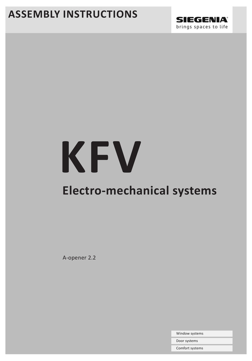 Siegenia KFV A-Opener 2.2 Assembly instructions Siegenia KFV A-Opener 2.2 Assembly instructions