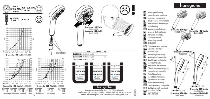 Hans Grohe Crometta 100 Multi 26823 Series User manual Hans Grohe Crometta 100 Multi 26823 Series User manual