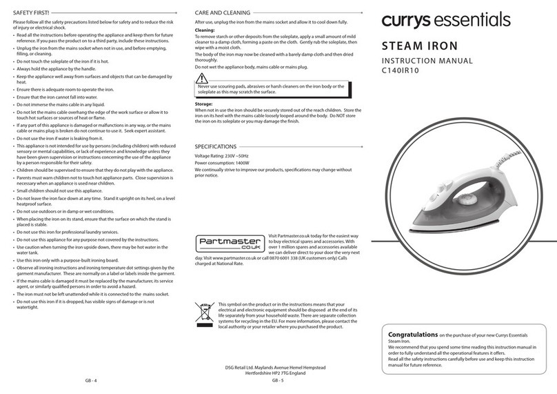 Currys Essentials C140IR10 instruction manual