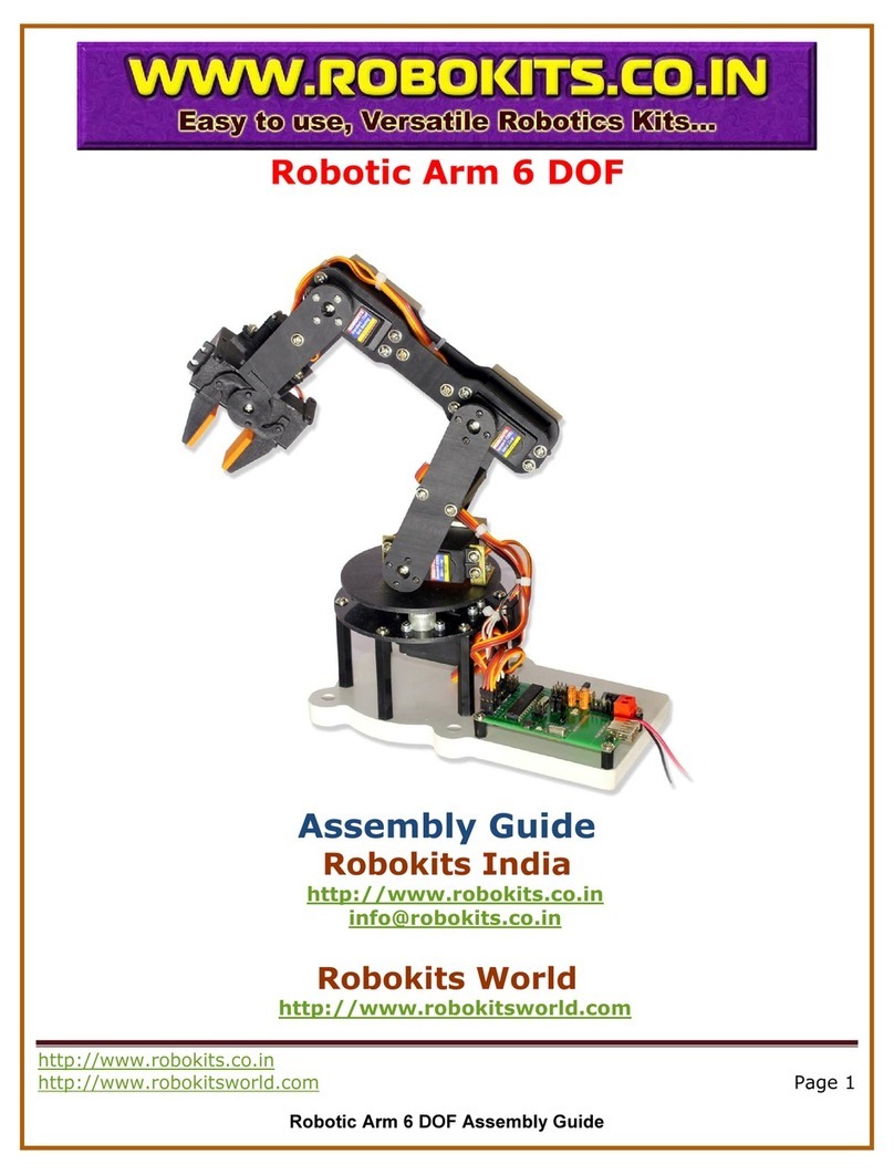 Robokits Robotic Arm 6 DOF Assembly guide
