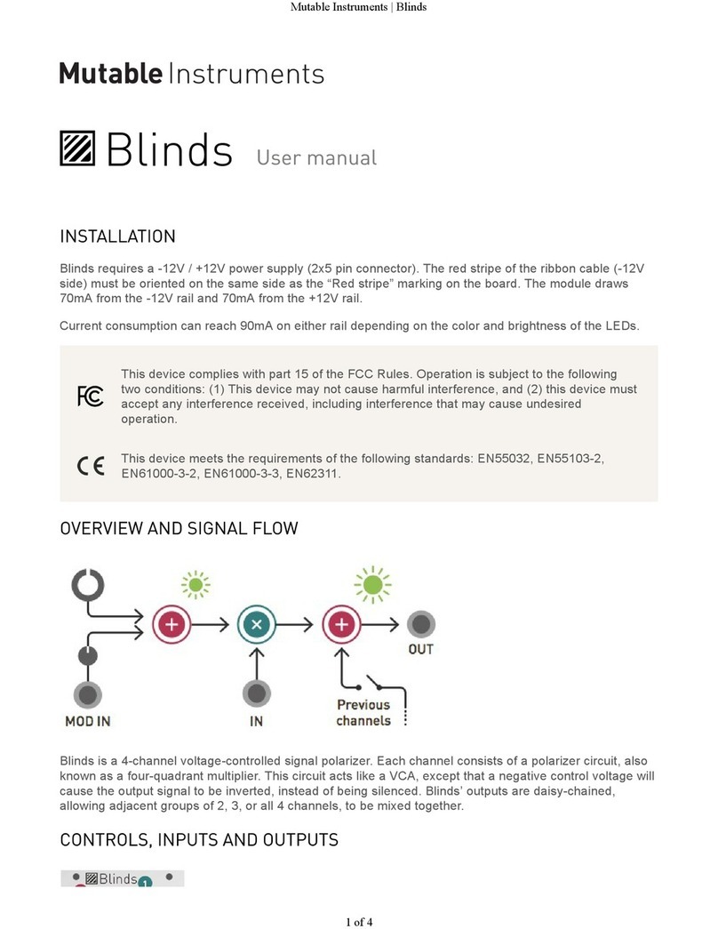 Mutable Instruments Blinds User manual Mutable Instruments Blinds User manual