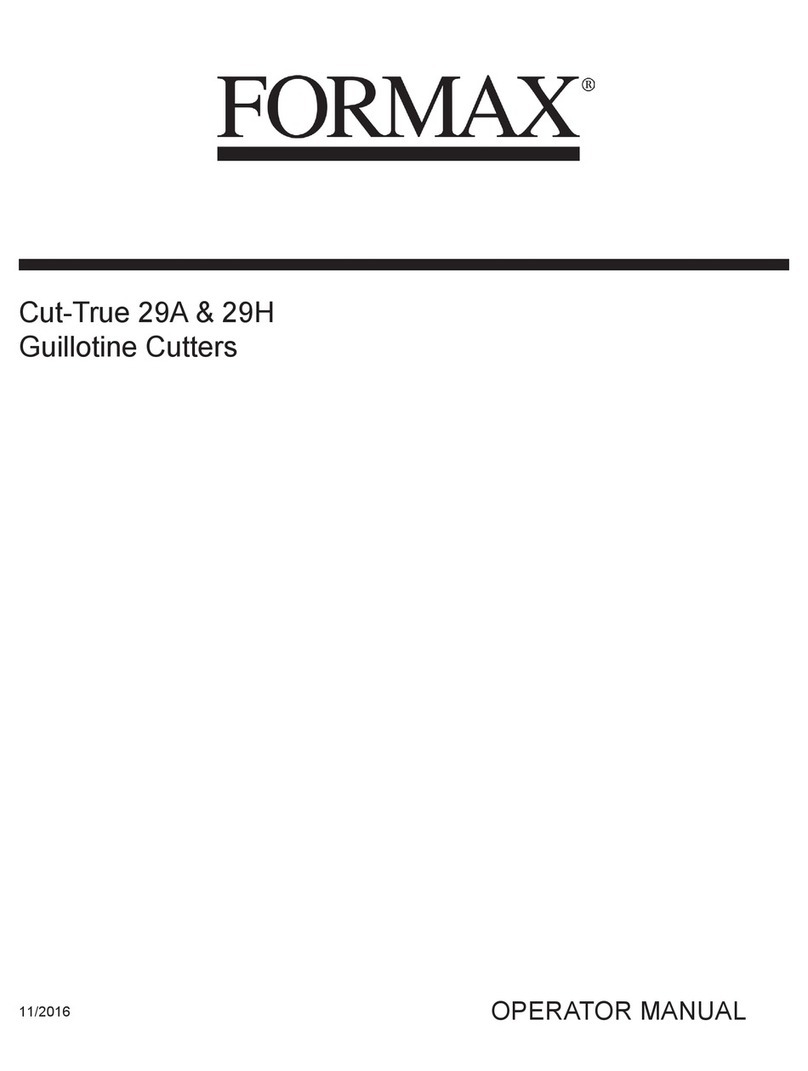 Formax Cut-True 29A Operator's manual
