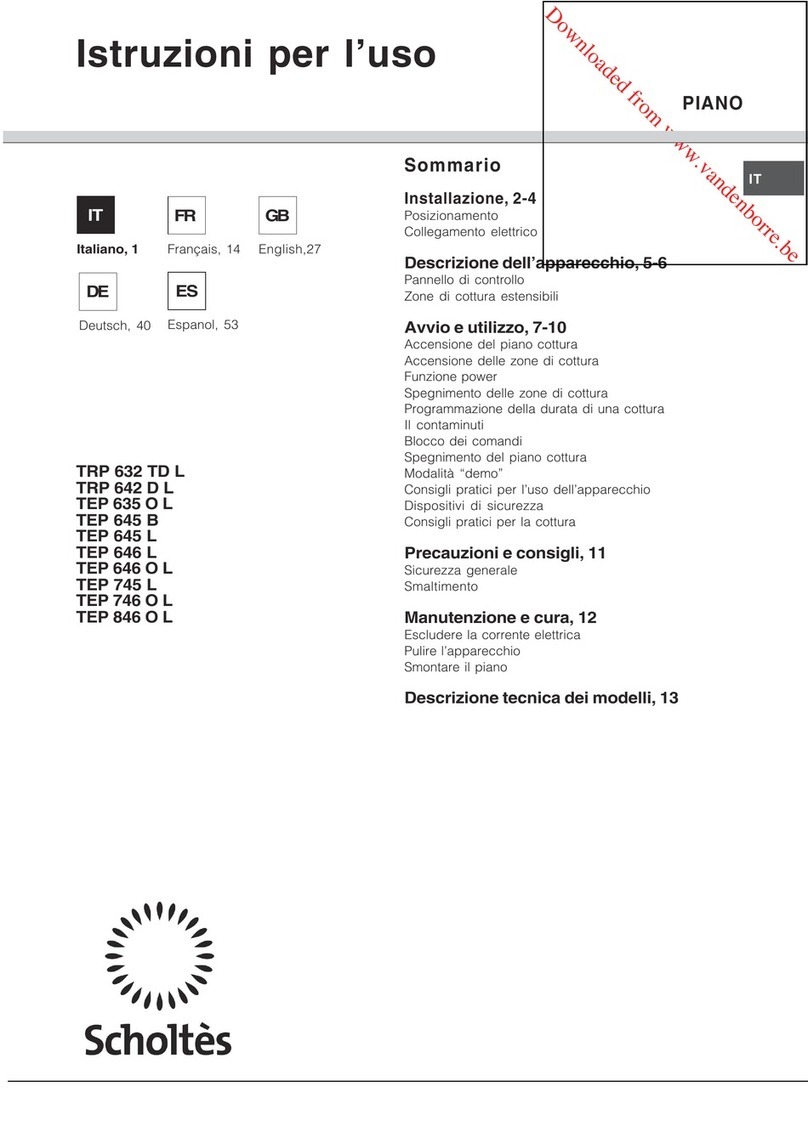 SCHOLTES TRP 632 TD L operating instructions