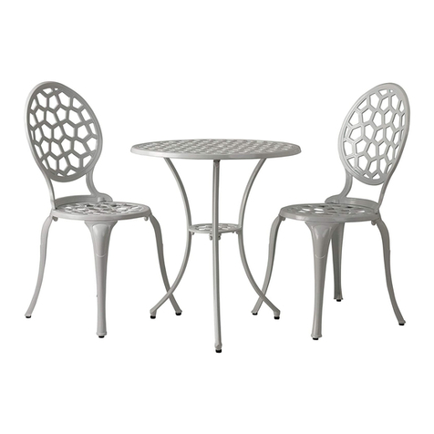 Balkene Home Vashon Aluminum Patio Bistro Set 63290 User manual