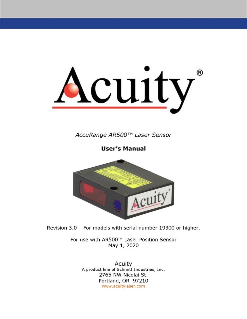 Acuity AccuRange AR500 User manual Acuity AccuRange AR500 User manual