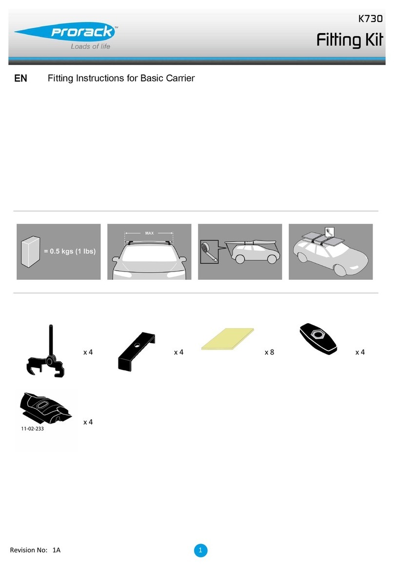Prorack K730 User manual