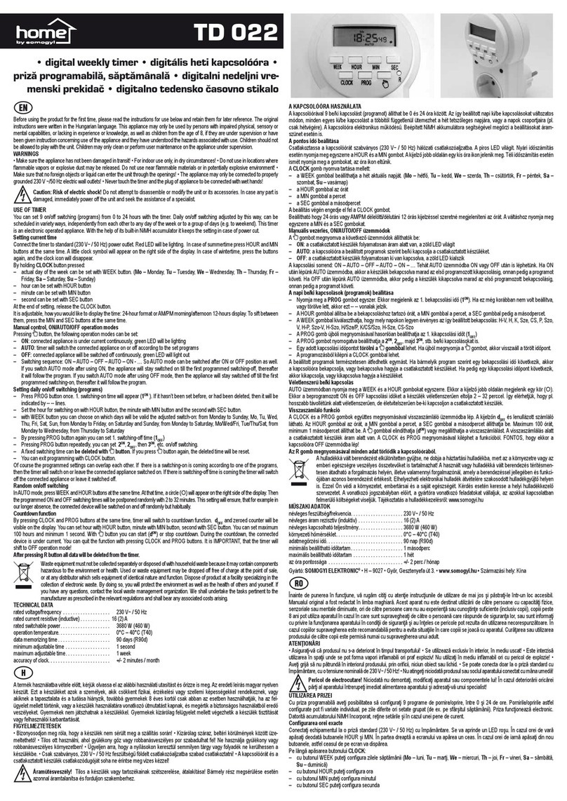 Somogyi home TD 022 User manual