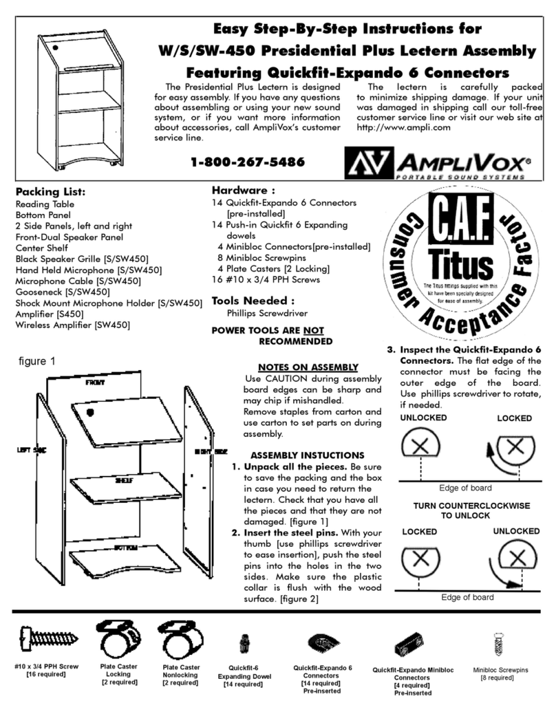 AmpliVox Presidential Plus W-450 Assembly instructions AmpliVox Presidential Plus W-450 Assembly instructions