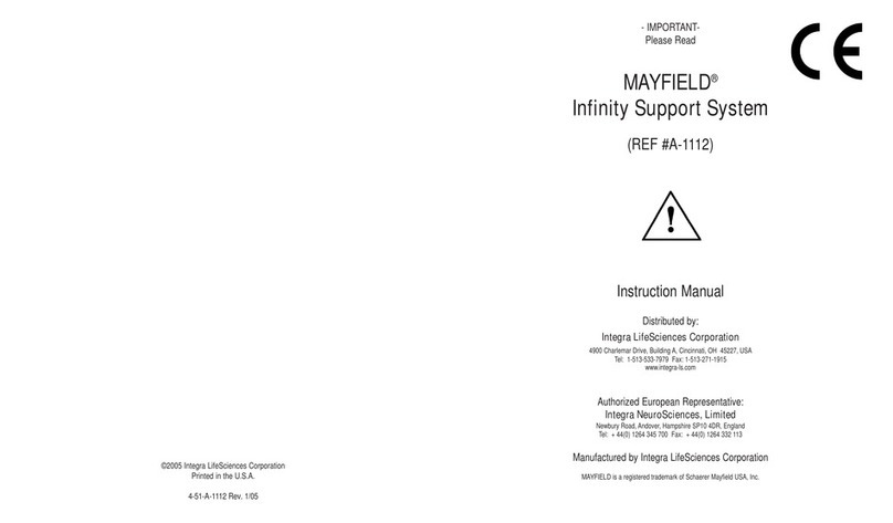 Integra LifeSciences MAYFIELD Infinity Support System instruction manual