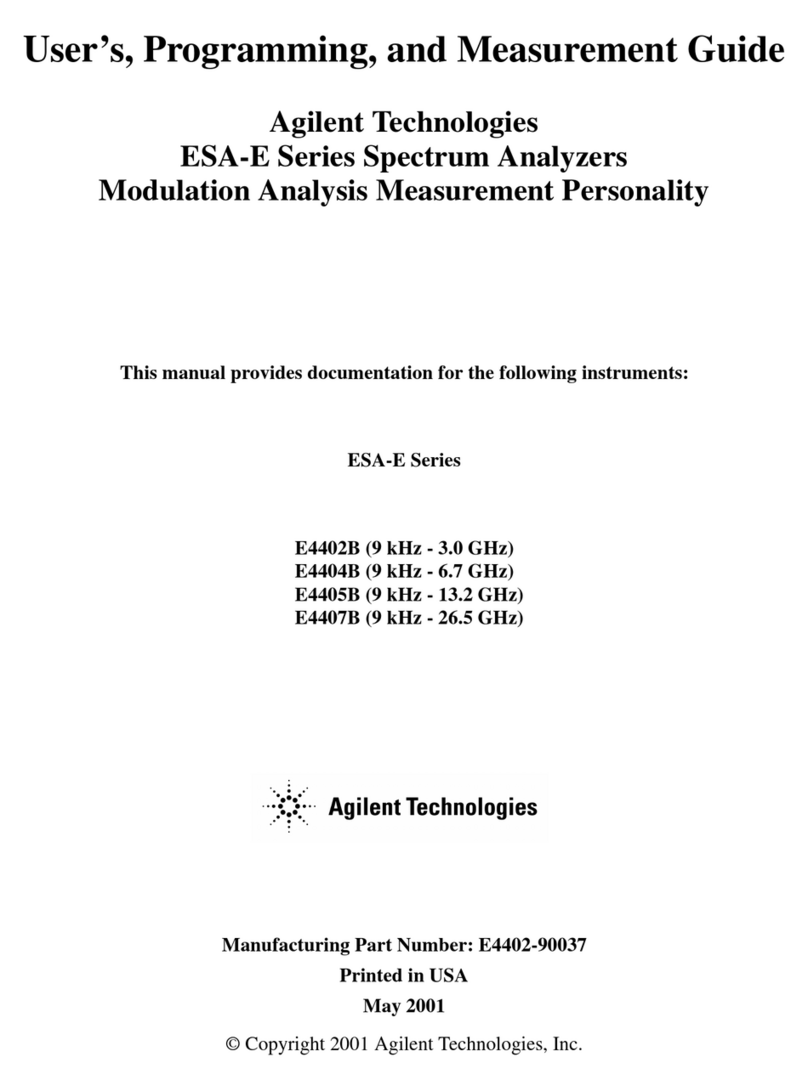 Agilent Technologies ESA-E Series Owner's manual