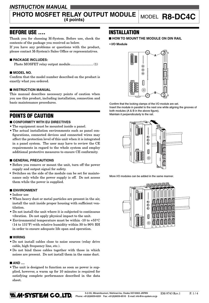 M-system R8-DC4C User manual M-system R8-DC4C User manual