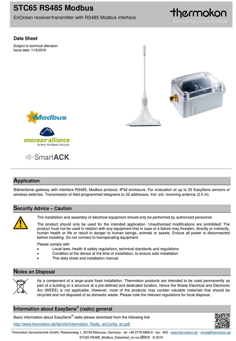 Thermokon STC65 RS485 Modbus datasheet