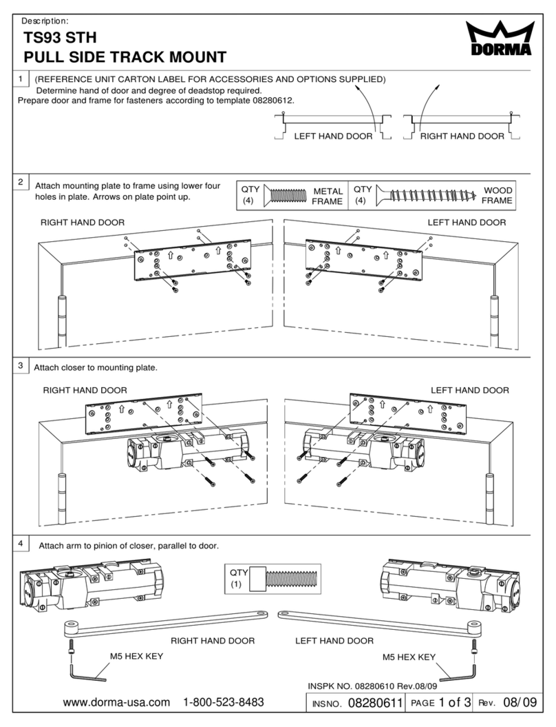 Dorma TS93 Series User manual