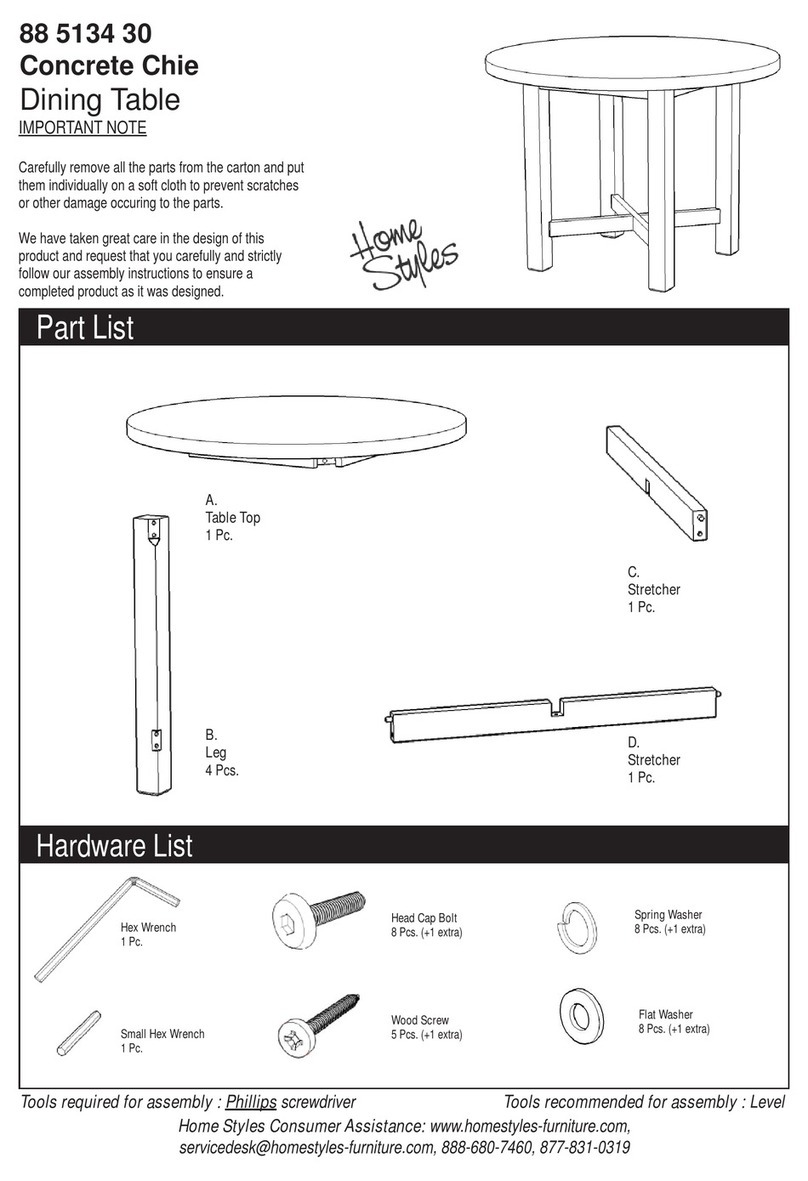 Home Styles Concrete Chie 88 5134 30 Assembly instructions Home Styles Concrete Chie 88 5134 30 Assembly instructions