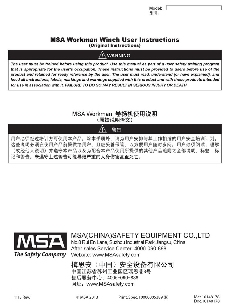 MSA WORKMAN User manual