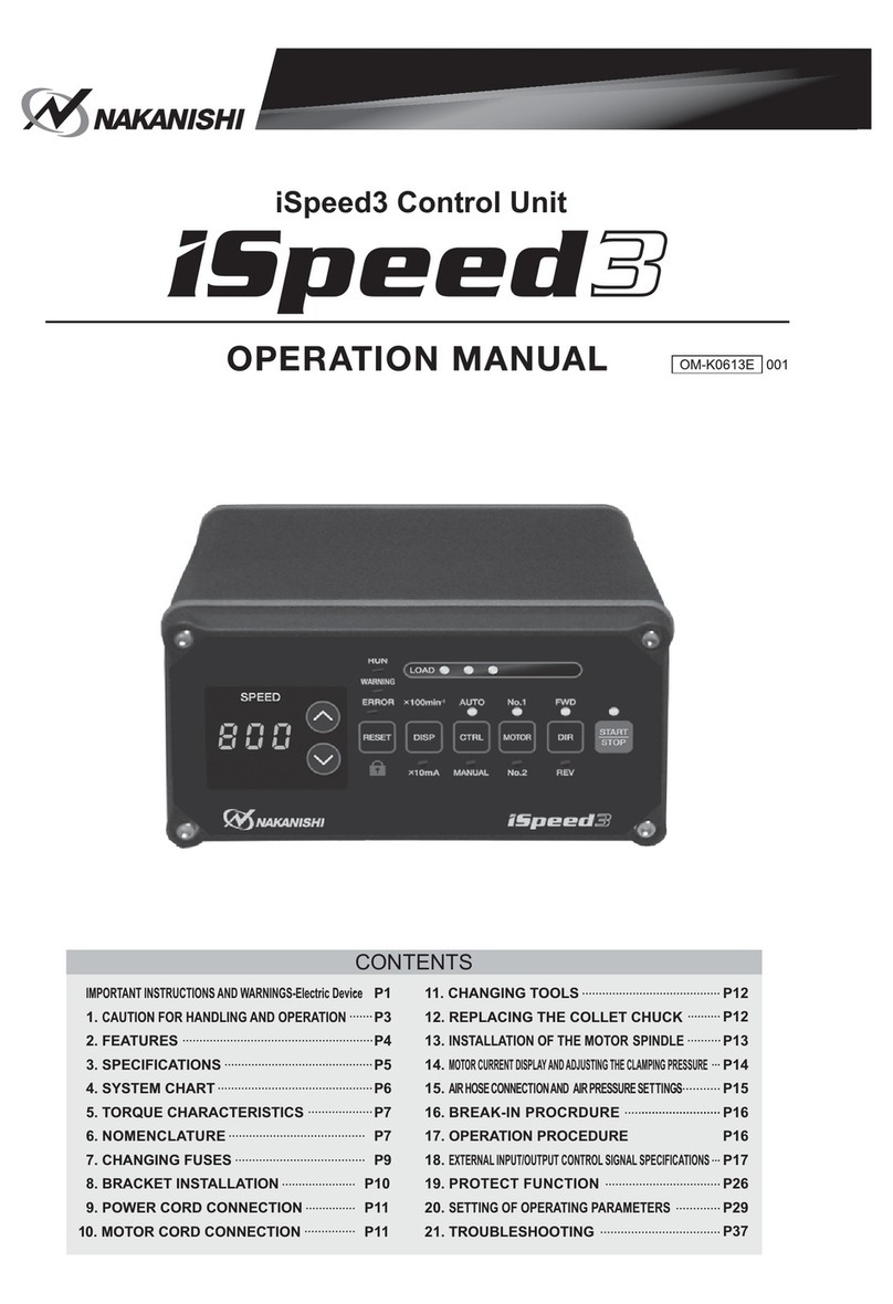 Nakanishi iSpeed3 Operation manual Nakanishi iSpeed3 Operation manual