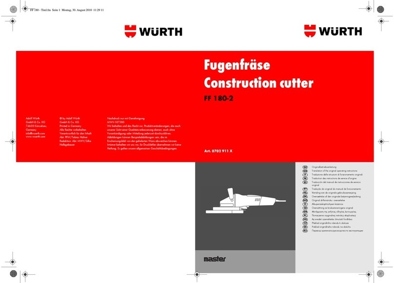 Würth MASTER FF 180-2 Translation of the original operating instructions