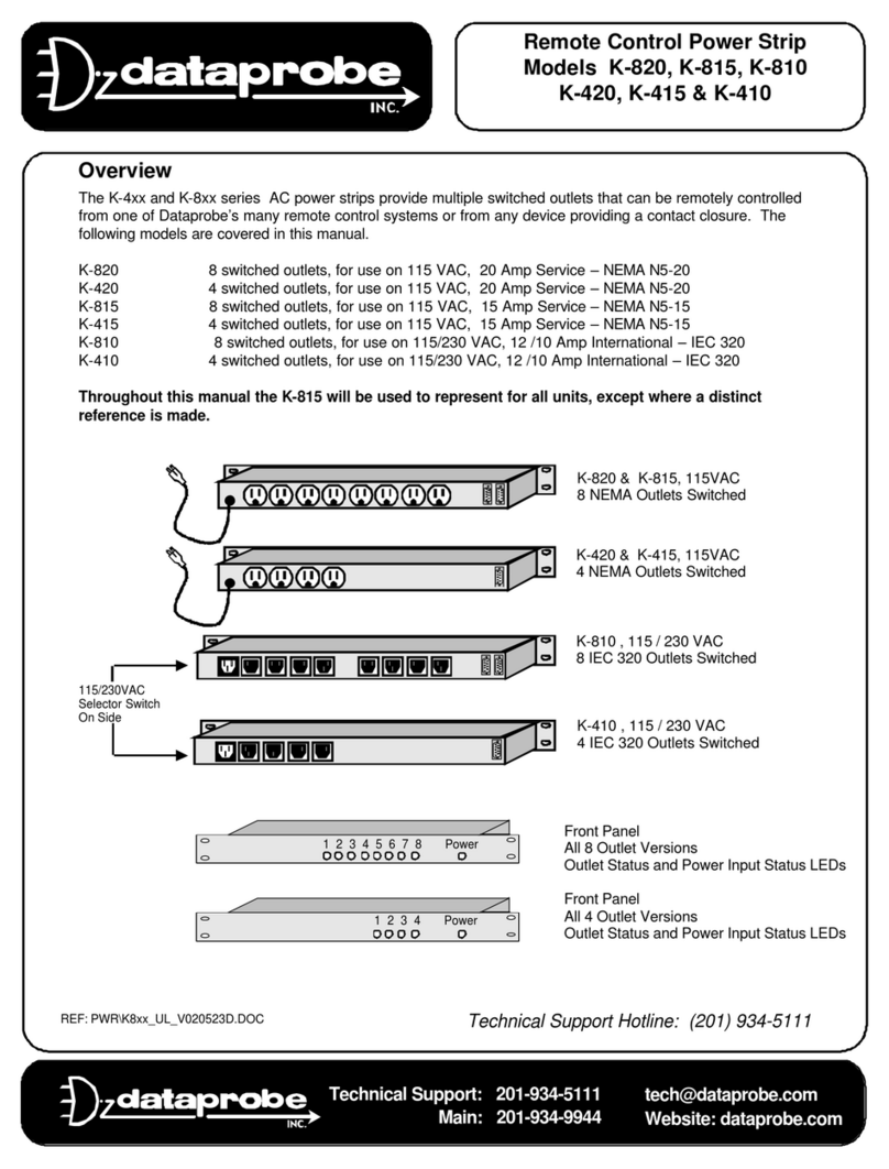 Dataprobe K-4 Series manual