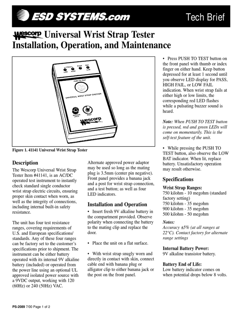 ESD SYSTEMS 41141 Installation and operating instructions