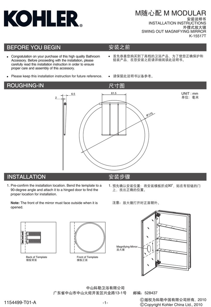 Kohler M MODULAR User manual Kohler M MODULAR User manual