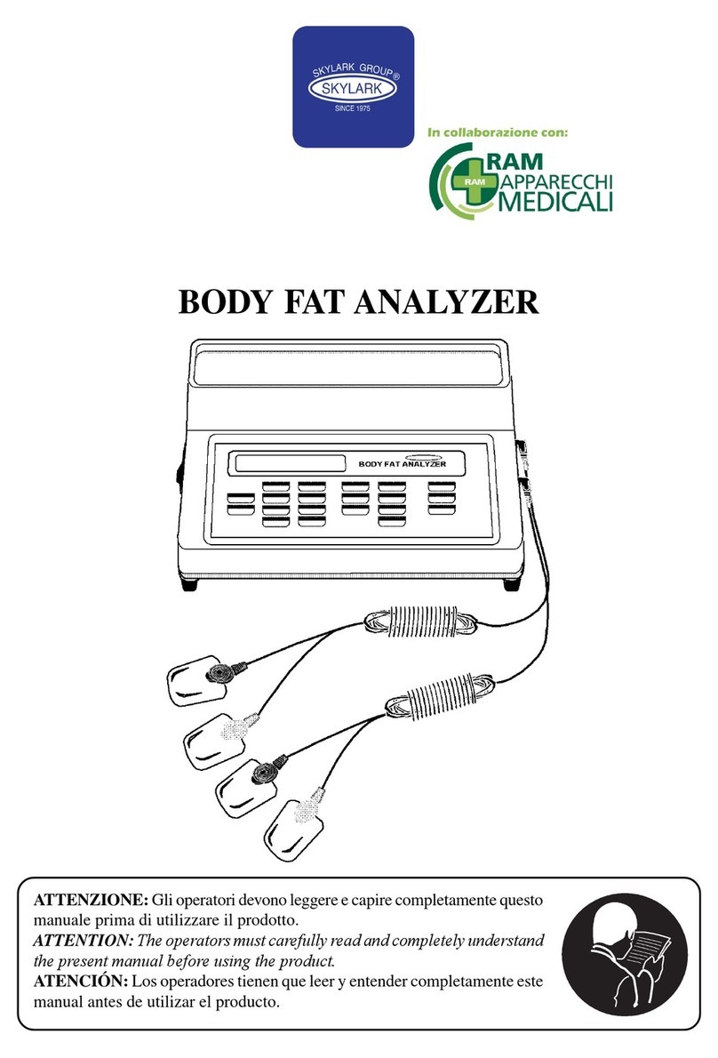 Skylark RAM BODY FAT ANALYZER Use and maintenance book