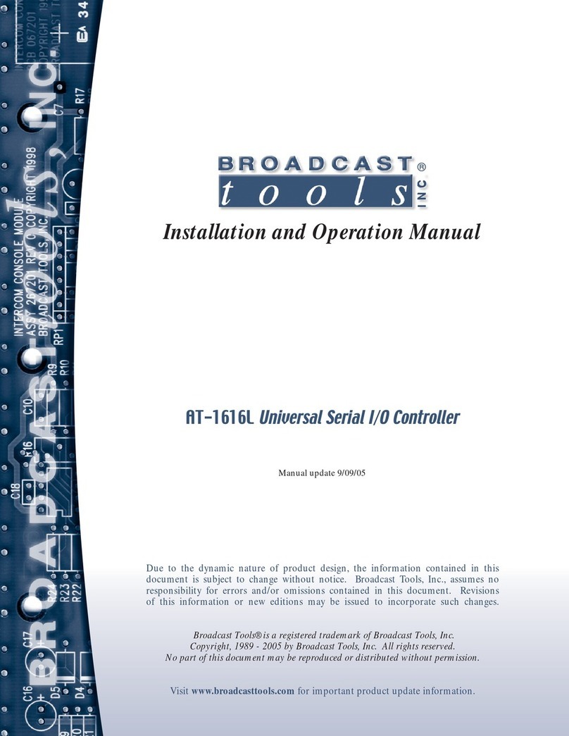 Broadcast Tools AT-1616L User manual