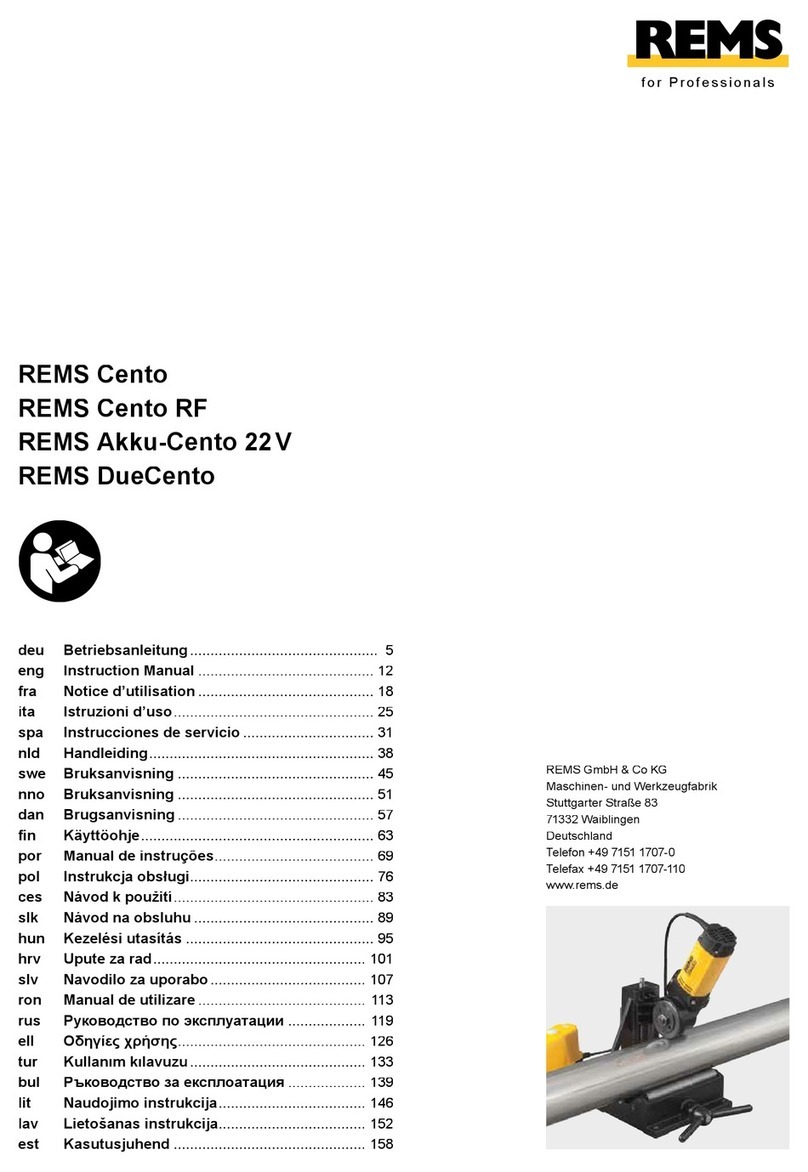 REMS Cento instruction manual