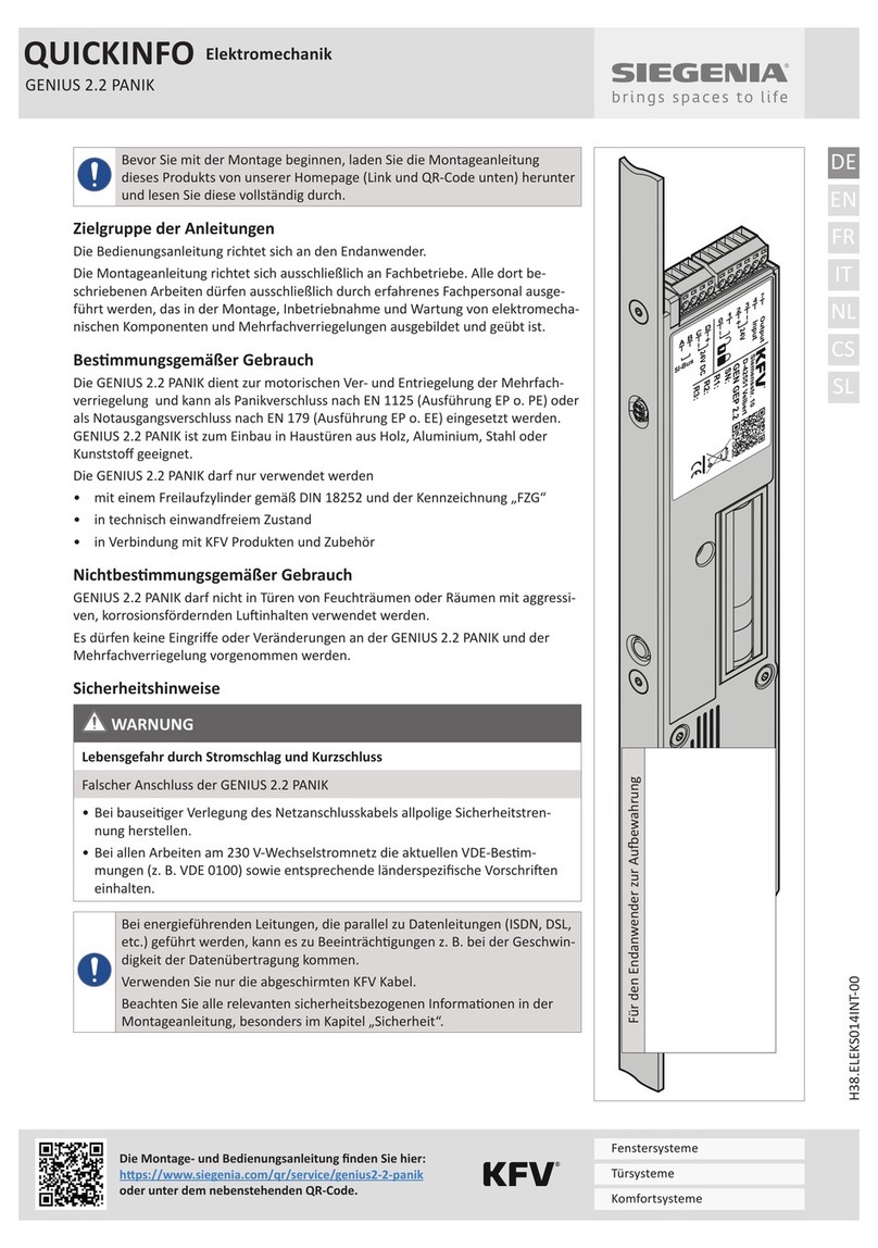 Siegenia GENIUS 2.2 PANIC QUICK INFO